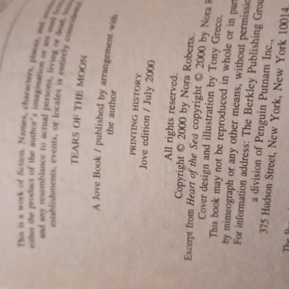 $4 Add-on  "Tears Of The Moon" by Nora Roberts - Paperback Novel - Picture 8 of 8